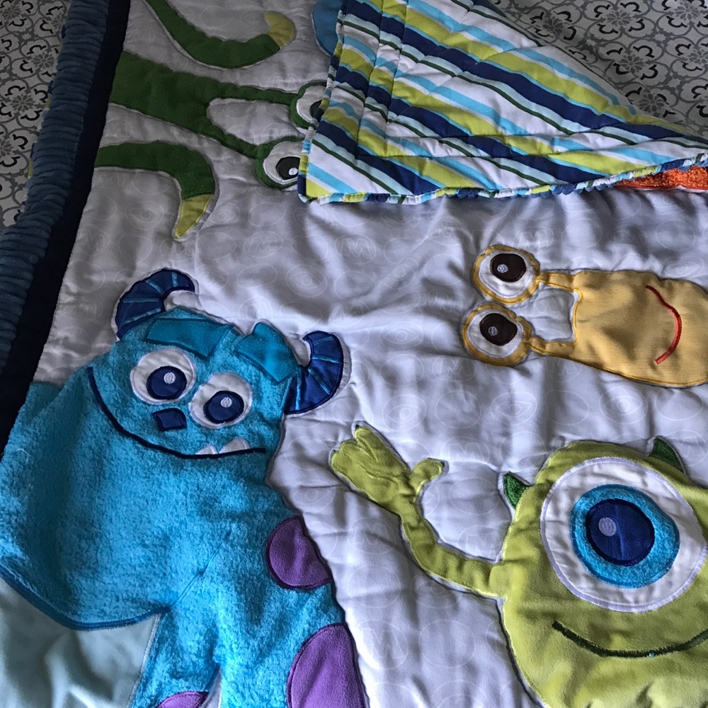 Monster's Inc. crib set.